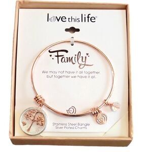 NIB LOVE THIS LIFE "FAMILY" CHARM BRACELET